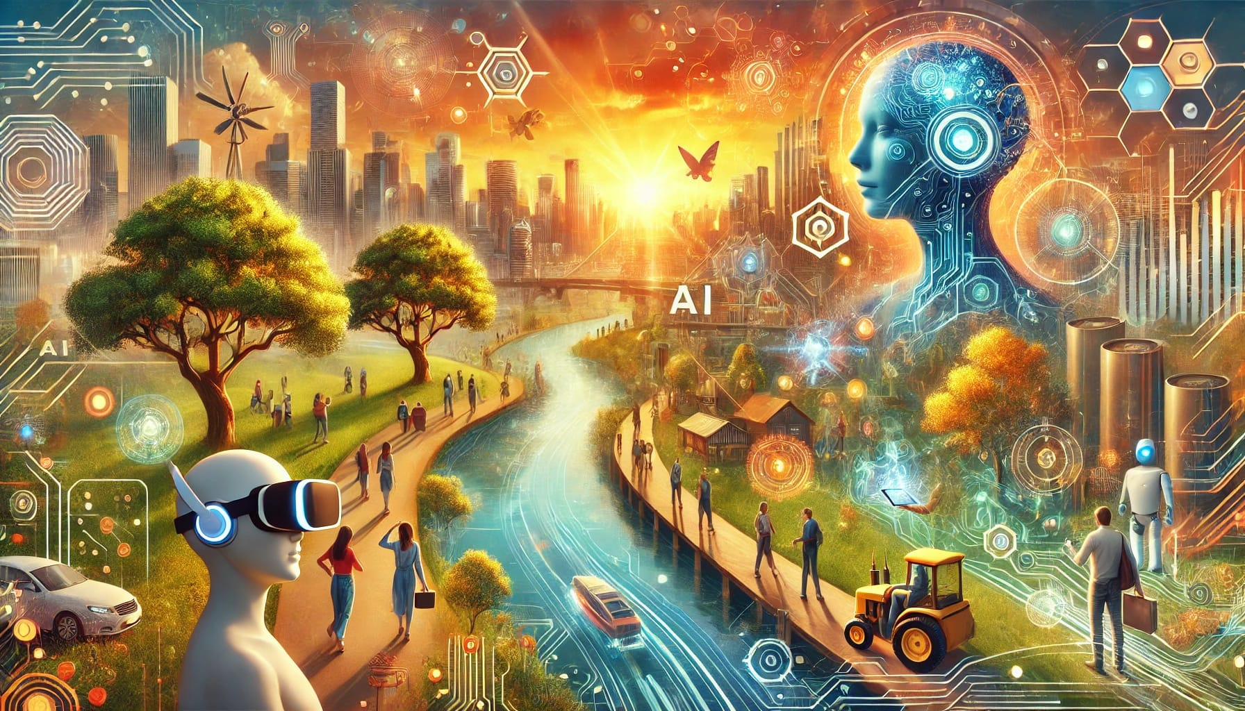 Armonía Futurista La Conexión Entre Humanidad e Inteligencia Artificial