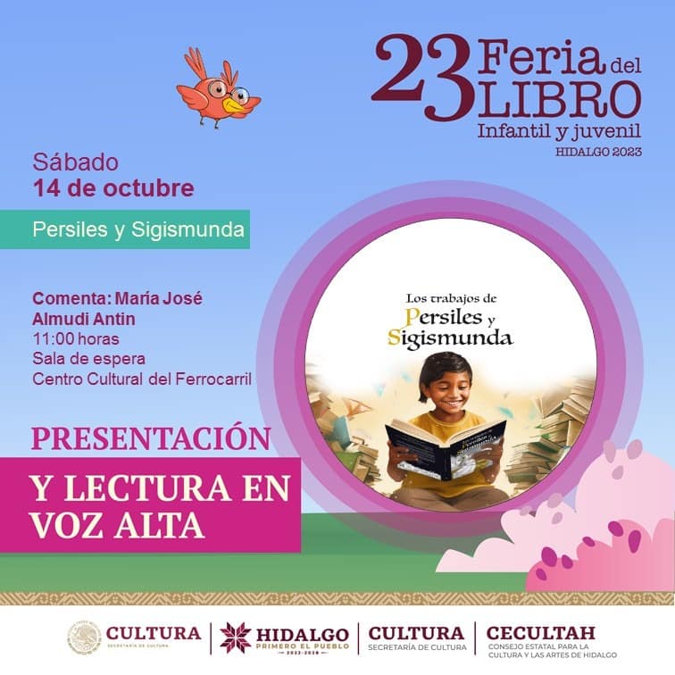 23 feria ldel libro infantil y juvenil Hidalgo, ponente María josé almudi antin